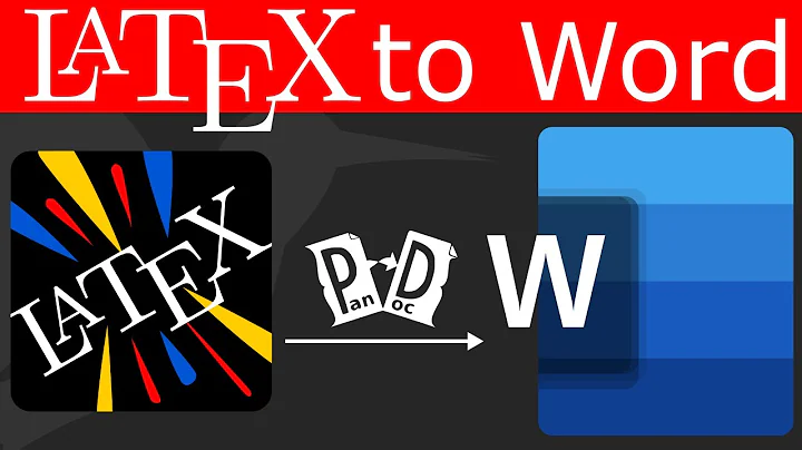 Covert LaTeX document to Word (.docx) for free using Pandoc