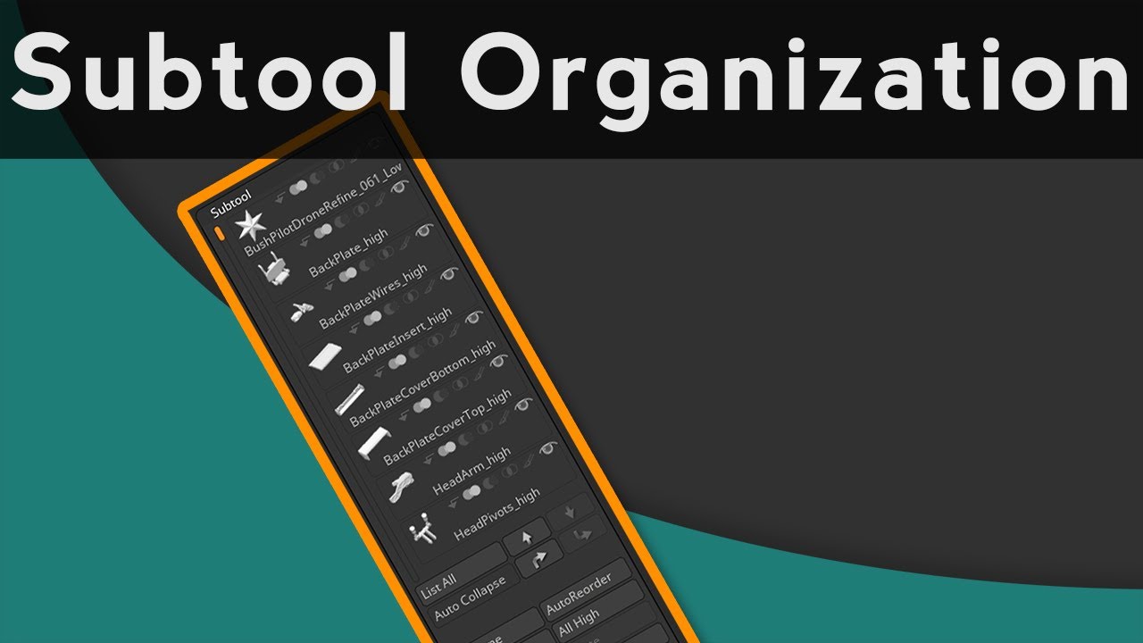 zbrush subtool groups