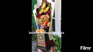 Bonekahandmadesukasuka - Boneka Wisuda Buket Bunga Free Parcel Plastik Bisa Request FOTO Tinggi 38cm Free Ongkir Packing Kardus Kado Ulang Tahun