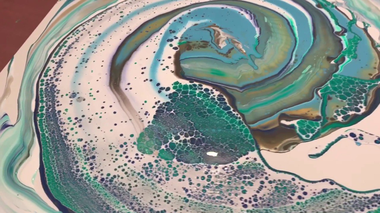 ACRYLIC FLUID PAINTING DIRTY POUR FROM A TROUGH!! NEVER SEEN THIS ...