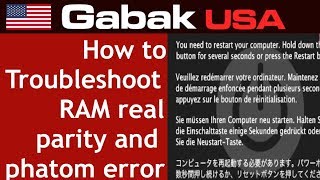 How to Troubleshoot RAM real parity & phatom error CompTIA A+ class