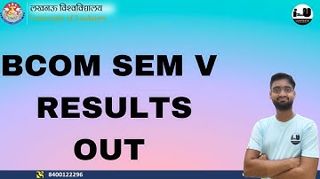 lucknow university bcom sem V RESULTS OUT #lucknowuniversity