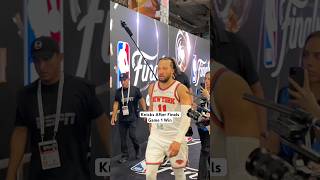 Jalen Brunson Karl-Anthony Towns Knicks Immediately After NBA Finals Game 1 Win Vs Spurs