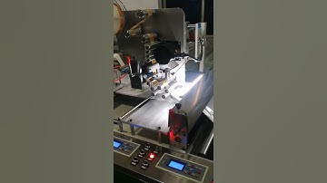 Wet wipe bag sanitary napkin bag automatic punching labeling machine