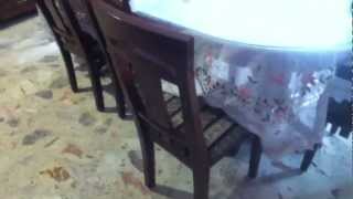 Comedor de caoba entintado 8 sillas