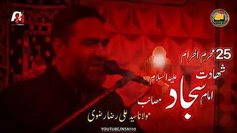 Shahadat Imam Sajjad (a.s) Masaib Maulana Syed Ali Raza Rizvi | 25 Muharram | Imam Zain ul Abideen ع