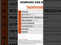 Morphine side effects ( Mnemonic - MORPHINE)#aiims2025 #norcet#mnemonictechniques #nursinglecture