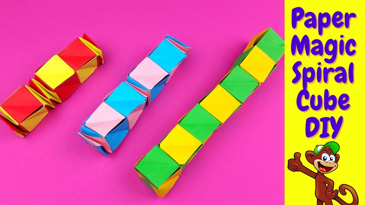 Origami Papercraft  DIY | How to Make Paper Magic Spiral Cube | Origami Tutorial