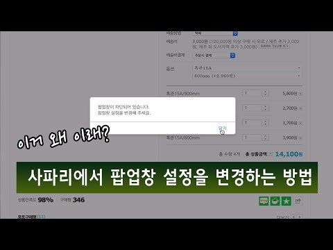 사파리 팁 팝업창 설정을 빠르게 변경하는 법