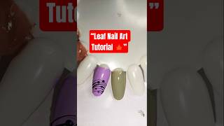 Easy Fall Nail Design Tutorial 🤎🍁#nailart #autumnnails #leafnails #shorts #nails #naildesign #short