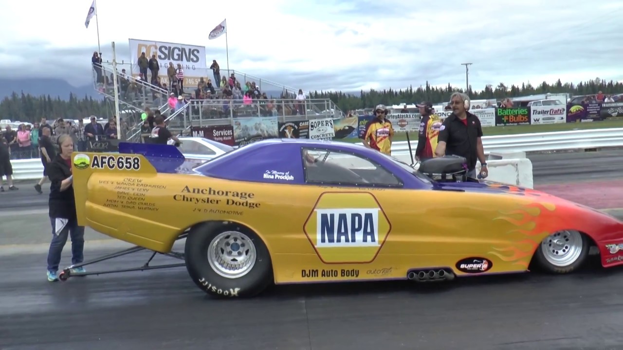 New Alcohol Funny Car Record at Alaska Raceway Park YouTube