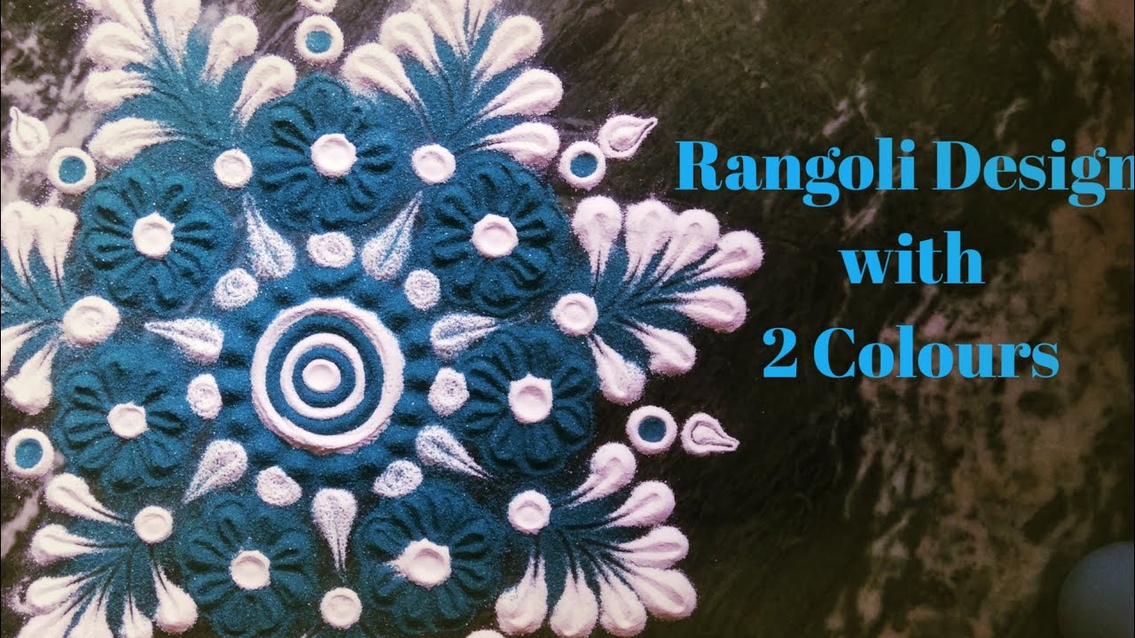 Quick and easy Rangoli Design || Rangoli with Two Colours | Latest ...