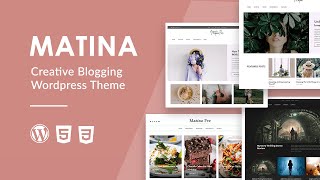 Matina Creative Blogging WordPress Theme - Footer Setting