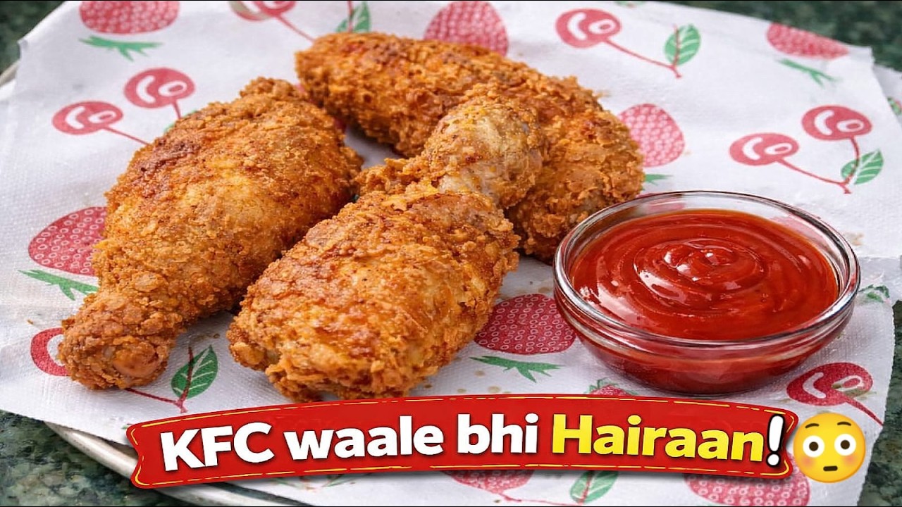 KFC Style Chicken Ghar Par Kaise Banaye l Super Crispy & Juicy Fried Chicken l