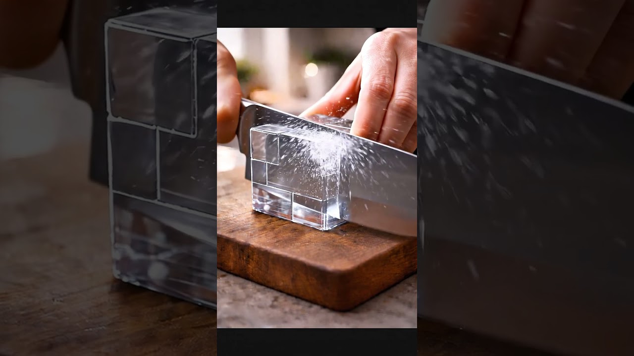 Satisfying Splitting a Glass Block Inside Reveal 