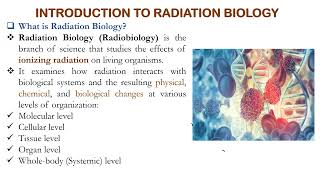 Introduction to Radiation Biology and Health Effect By Dr. M.M. Idris and Dr. Aisha Bello