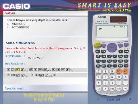 Belajar matematika - faktorial dengan Calculator Casio fx 991ID Plus