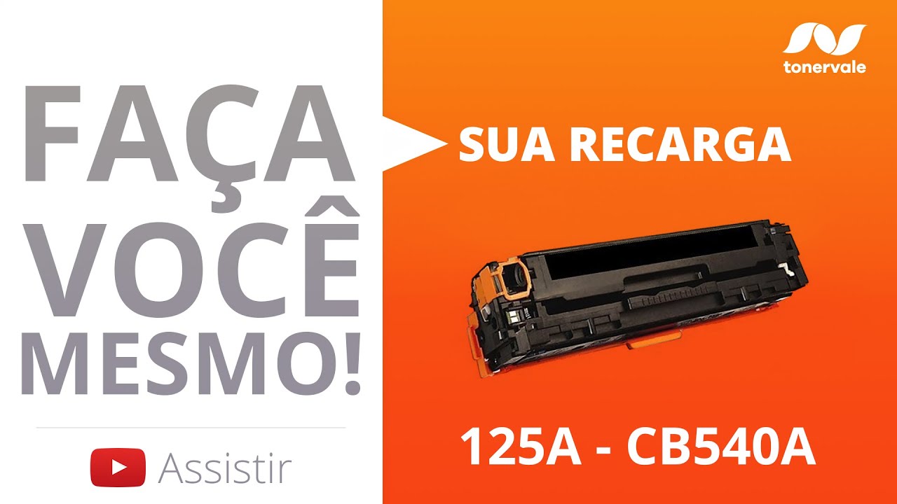 Recarga de Toner HP 125A CB540A - HP CP1215 CM1312 CP1515 CP1510 CP1518 - Vídeo Aula Toner Vale