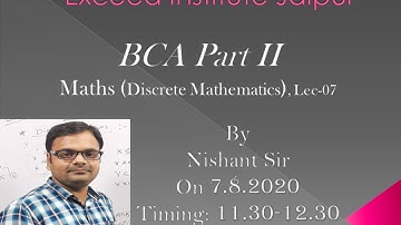 BCA part II, Maths , Lec-07 by Nishant Sir