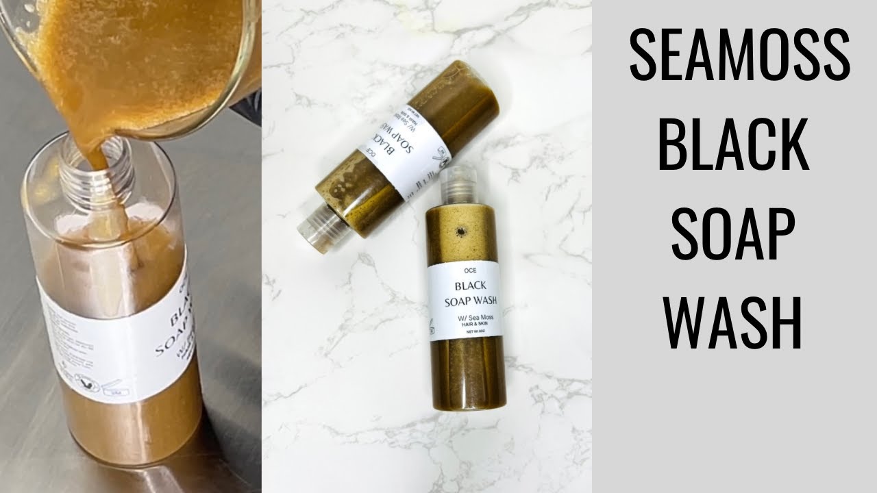 DIY SEAMOSS BLACK SOAP Wash/For ECZEMA & SCALP PSORIASIS