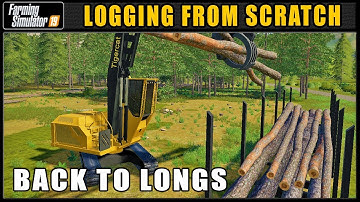 Loading Longs On The Short Trailer! - Logging From Scratch 59 - Farming Simulator 2019 - FDR Logging