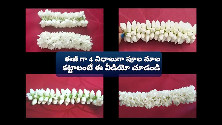 How to string Jasmine Flower Garland in 5 min supe...