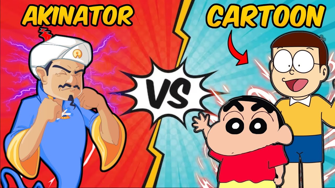 AKINATOR TRIES TO GUESS SINCHAN!!🤩AND OTHER CARTOON CHARACTERS!!😯