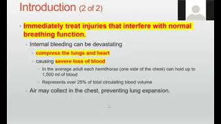 Full EMT Chest Trauma, Summer EMT Lecture, R. Todd, J.D., L.P., Amarillo College Guide