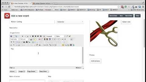 Event Calendar Tutorial