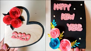 Beautiful Handmade Happy New Year 2020 Card Idea / DIY Greeting Cards for New Year / Pop Up card Beautiful Handmade Happy New Year 2020 Card Idea / DIY Greeting Cards for New Year / Pop Up card