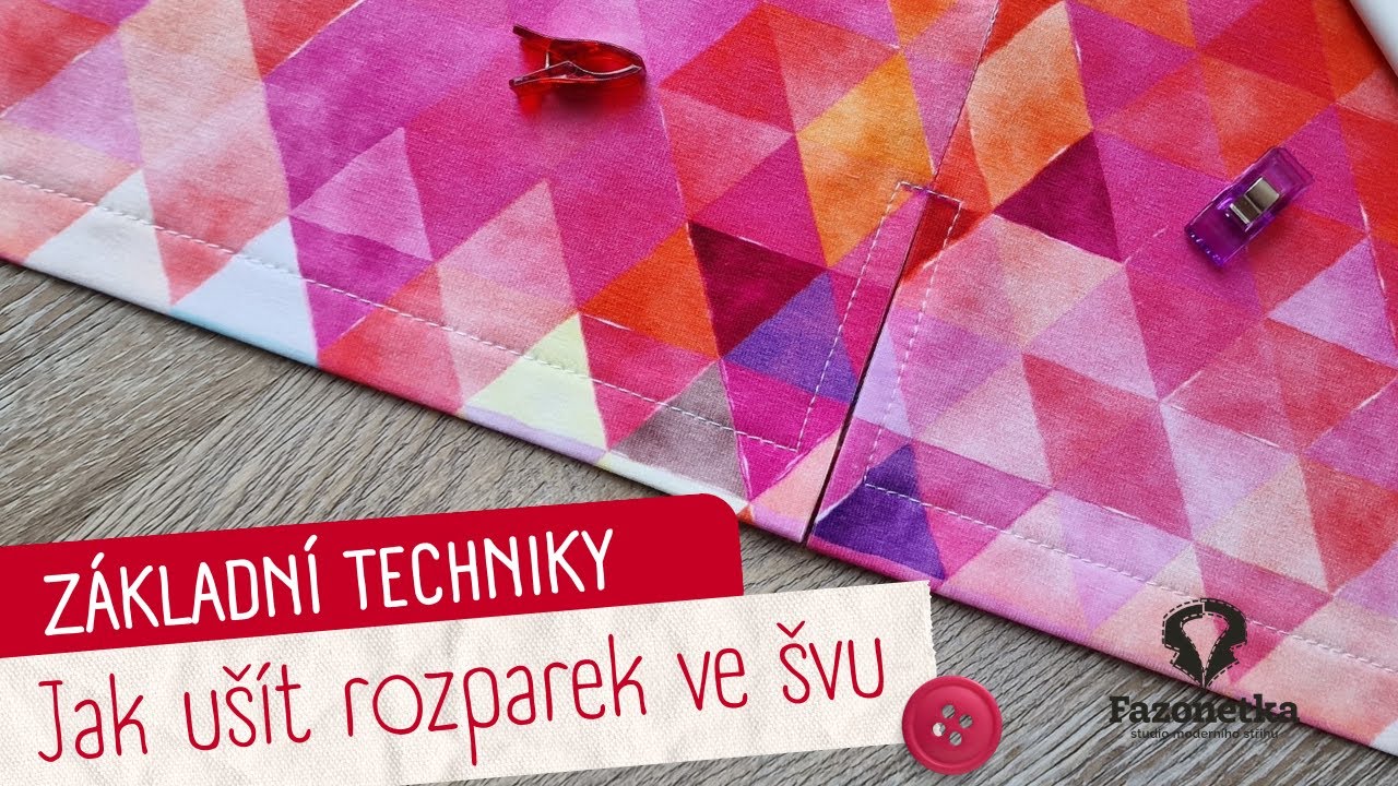 Jak ušít rozparek ve švu - Fazonetka