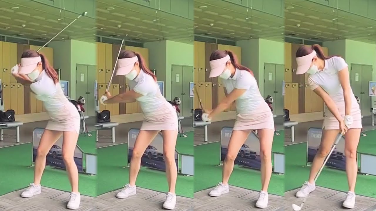 역대급 스윙스피드와 최고의 레깅/ KLPGA 프로 이루나 미녀골퍼의 스윙 보시죠~!!!