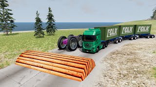 Trucks and Cars Vs Speed Bumps #8  - BeamNG Drive #speedbumps #vs screenshot 5