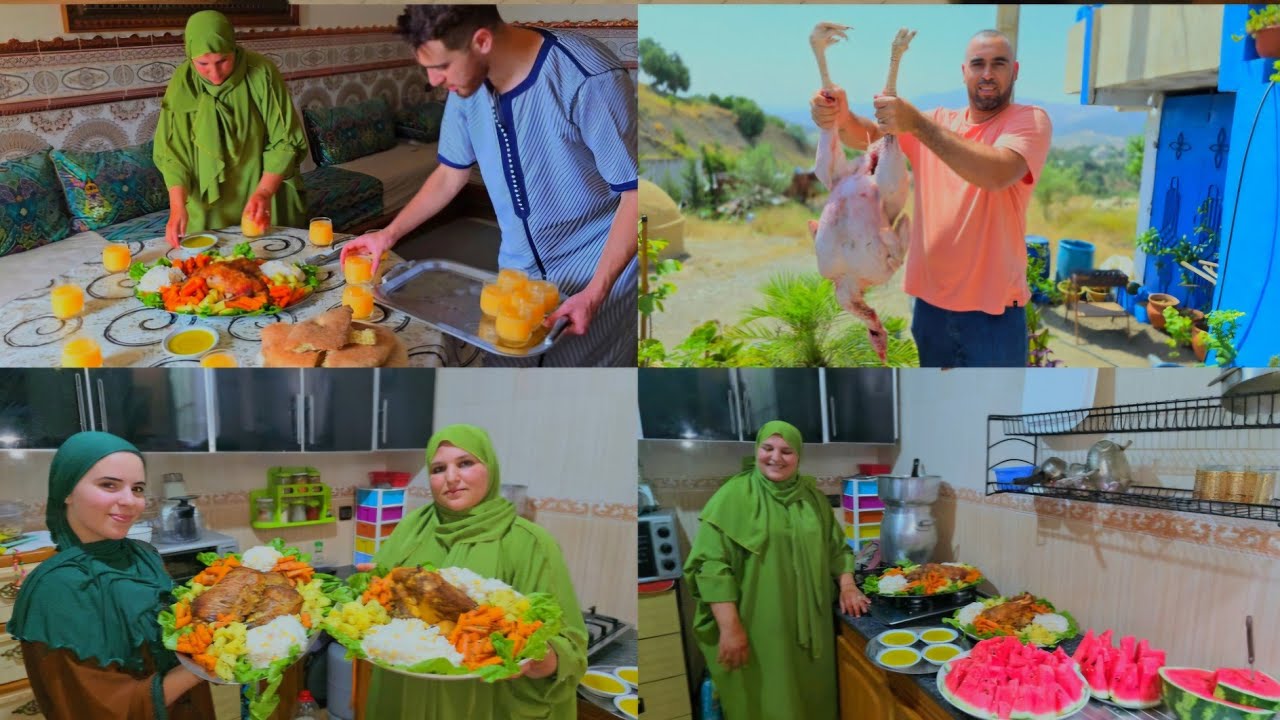 تحضير أضخم بيبي 🦃محمر 😋مع عائلة محمد وراضية مبروك على سكينة🤴الخطوبة❤️