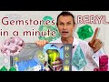 All about BERYL: Emerald, Aquamarine, etc / Study Gemology / Gemstones In A Minute Episode 4
