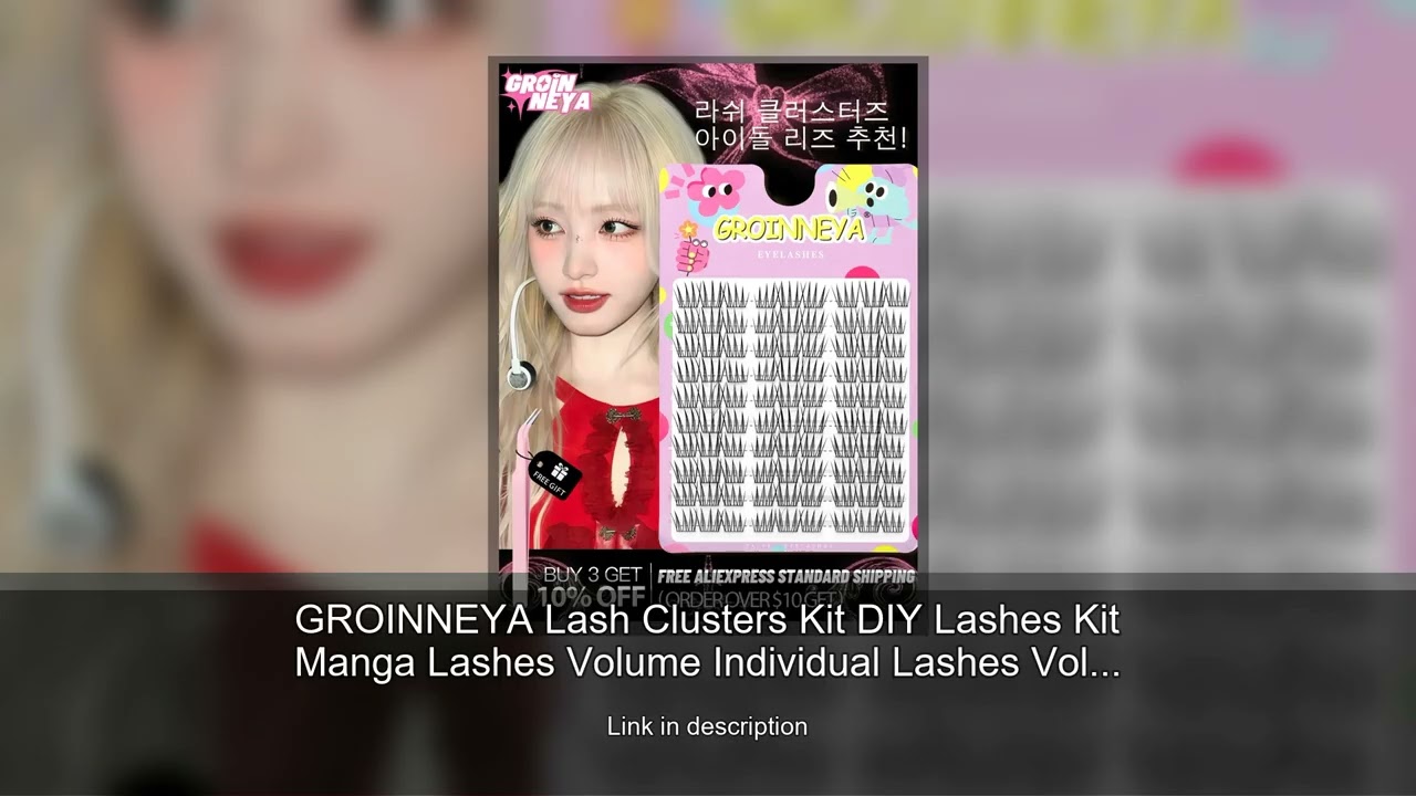GROINNEYA Lash Clusters Kit DIY Lashes Kit Manga Lashes Volume Individual Lashes Volume & Natur