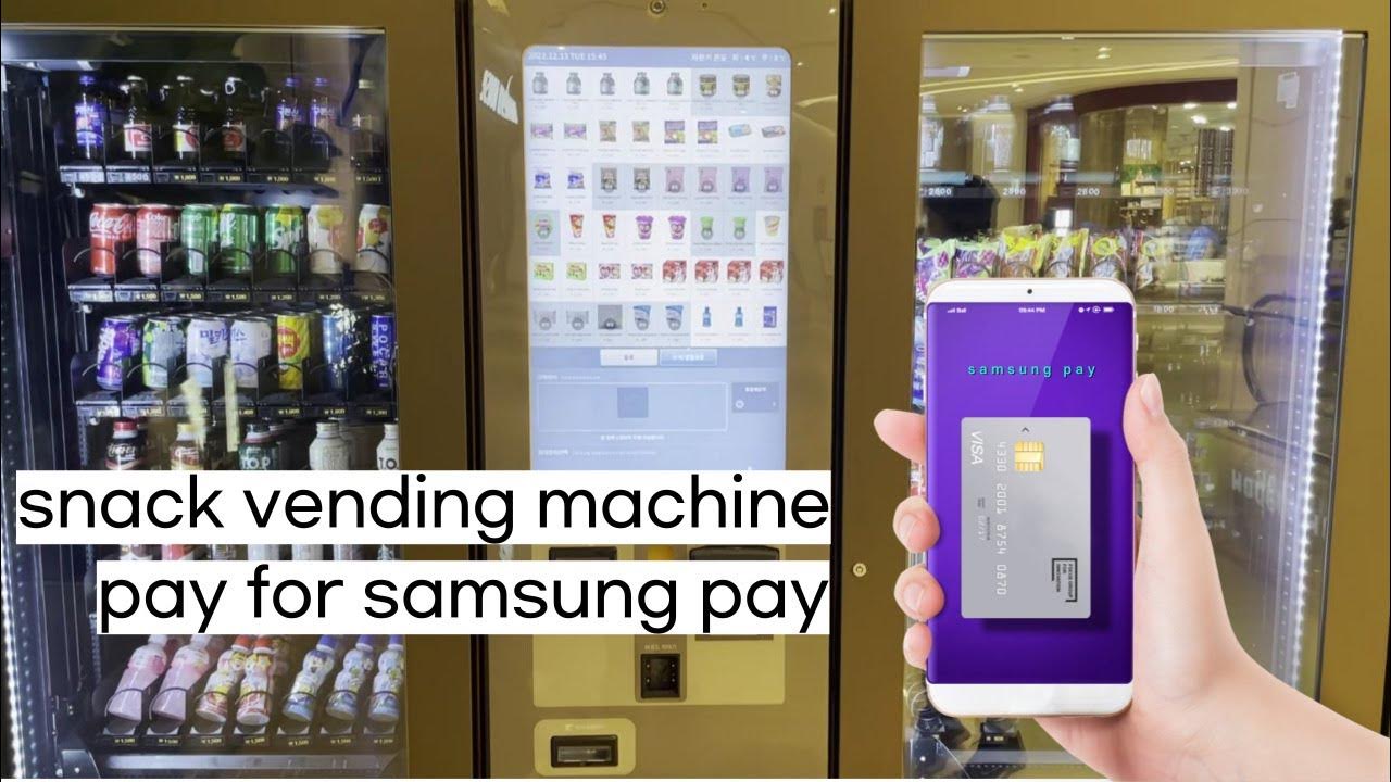 Paying for vending machines with Samsung Pay at Korea starfield YouTube