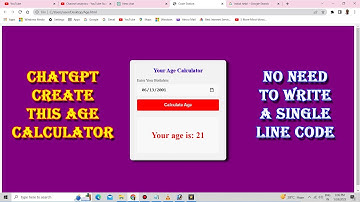 ChatGPT create this age calculator | Use ChatGPT to Learn Coding