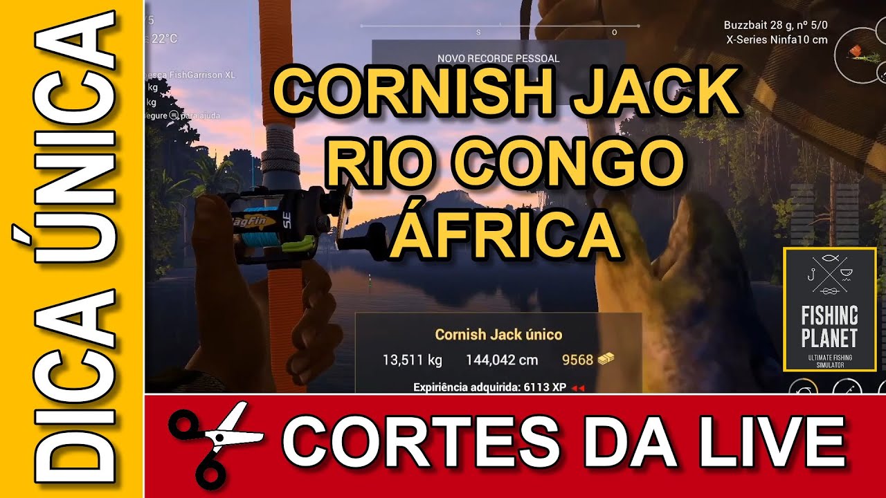Cornish Jack único no Rio Congo Fishing 🎣 YouTube
