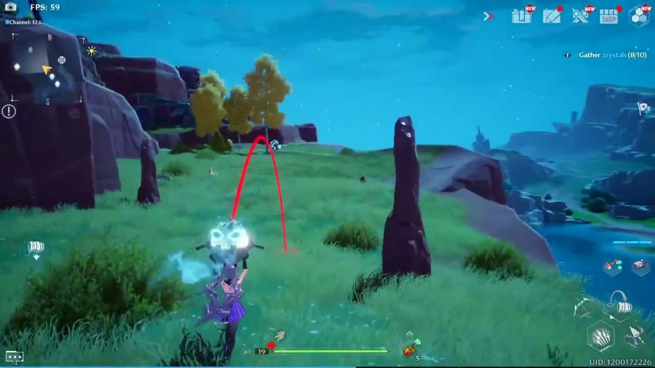 Breaking crystal rocks without weapon | Tower of Fantasy [TOF]