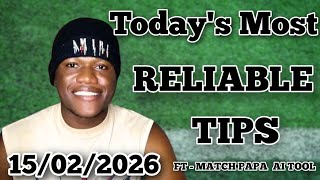 FOOTBALL PREDICTIONS TODAY 15/02/2026 SOCCER PREDICTIONS TODAY | BETTING TIPS, #footballpredictions