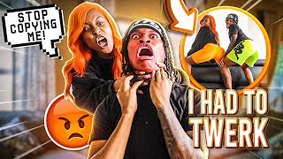 Copying EVERYTHING My Girlfriend Does For 24 HOURS!