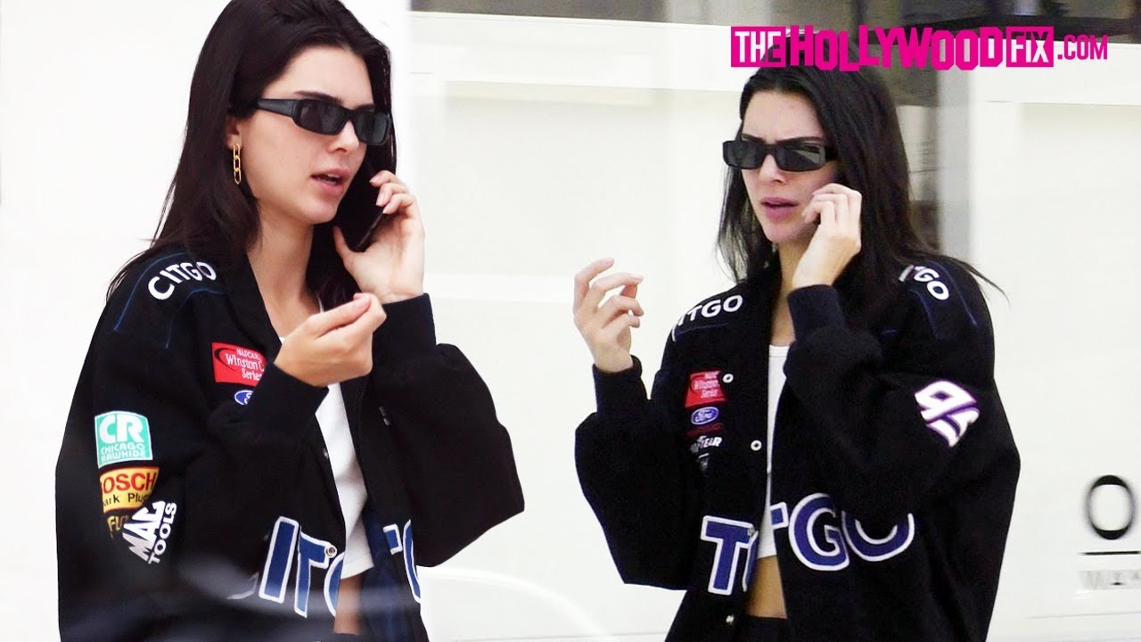 Kendall Jenner Rocks A Citgo Jacket For Lunch With Fai Khadra In Her New Lamborghini Urus 5.28.19