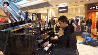 Bohemian Rhapsody Piano Cover Before Lockdown in Shopping Mall Cole Lam 13 Years Old