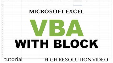 Excel VBA - With Block (With Statement) - Part 8