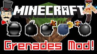 Minecraft Mods - FREEZE GRENADE Mod! Plus Incendiary, Nuclear & More Grenades!