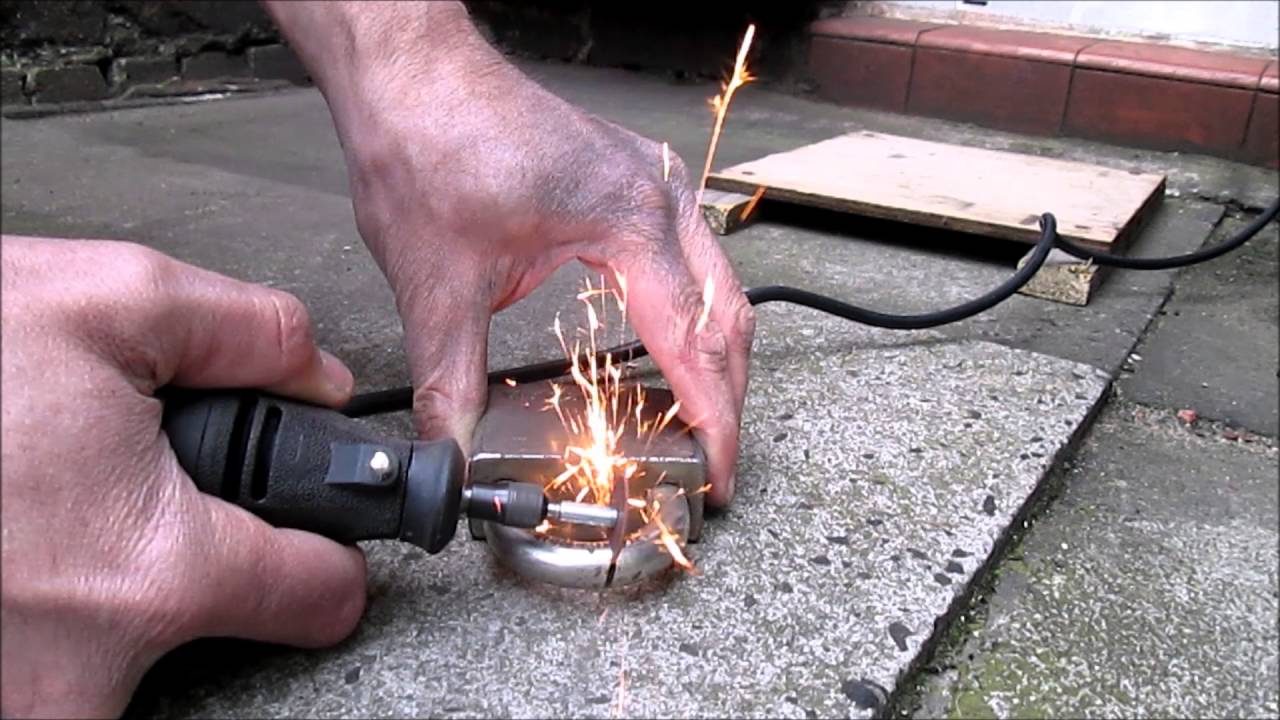Cutting A Padlock With A Dremel YouTube