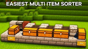 Minecraft Full Automatic Multi Item Sorter 1.19 -  Stackable !
