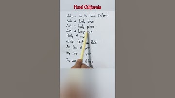 Thumbnail of Hotel California Song Lyrics #love #music #song #lyrics #englishsongs #trending #shorts