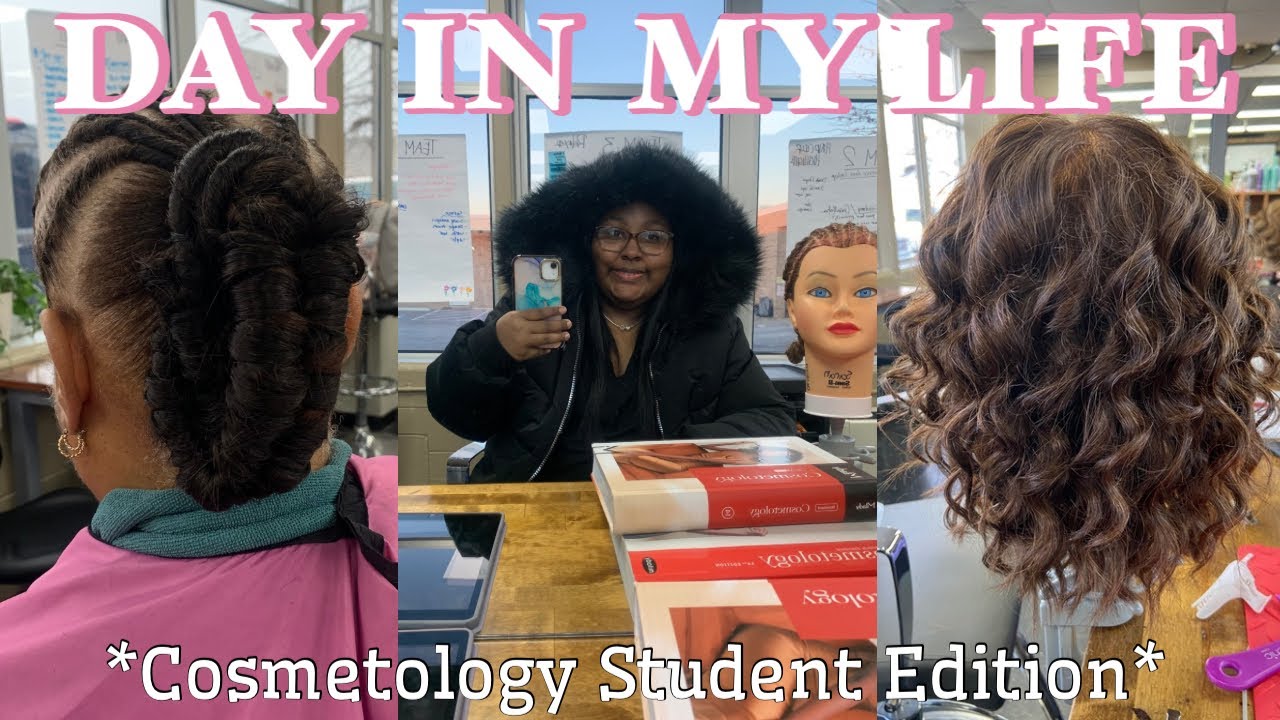 A Day In My Life As A Cosmetology Student | GRWM, Clients , Mannequin Work | I’M DESTINY DENISE